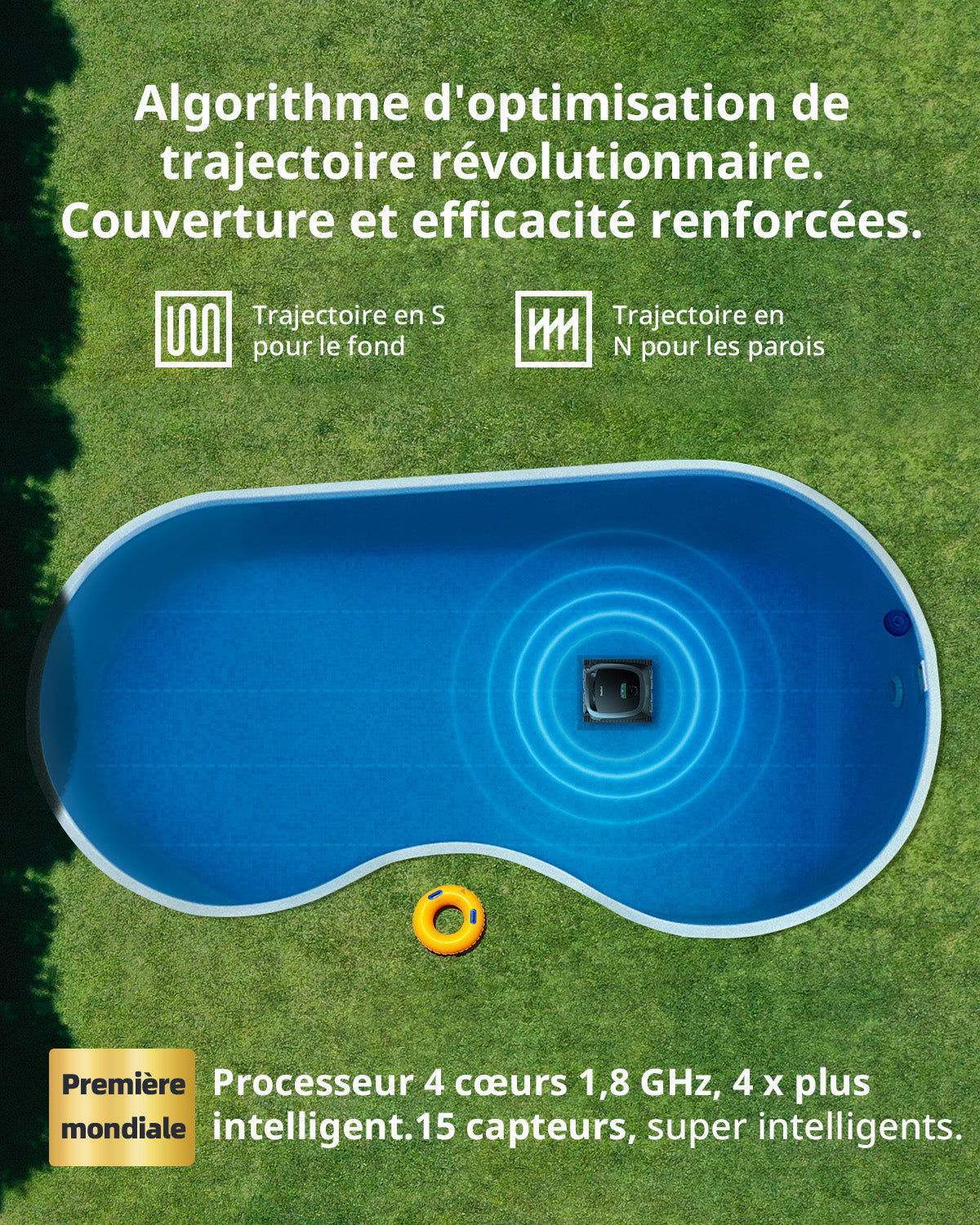 Robot nettoyeur de piscine AquaSense® Beatbot
