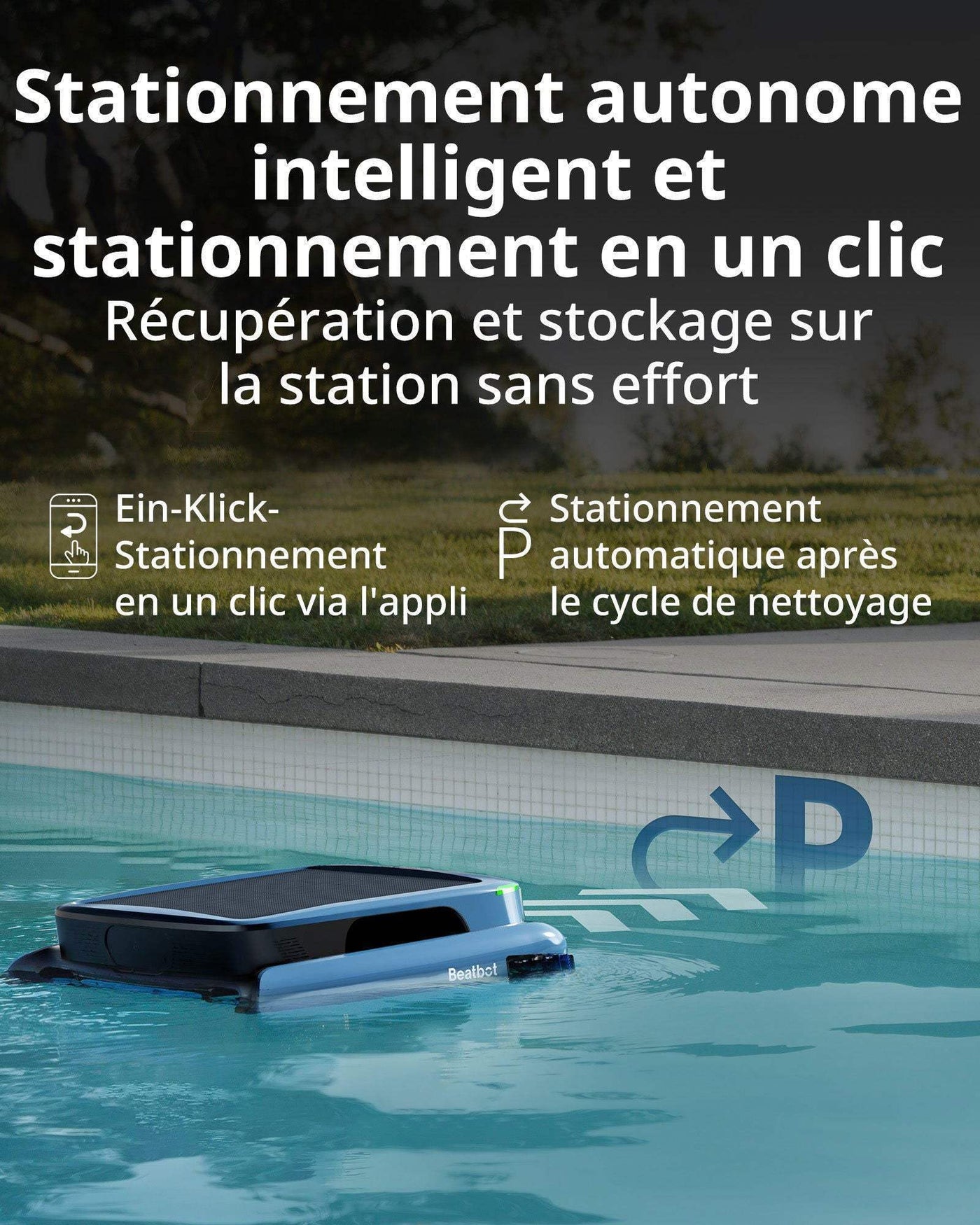 Beatbot AquaSense 2 Pro Robot Piscine + Robot de surface Beatbot iSkim Ultra — vue 3